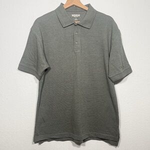 Redhead Green Cotton 3 Button Classic Polo Short Sleeve Shirt Men Size Medium